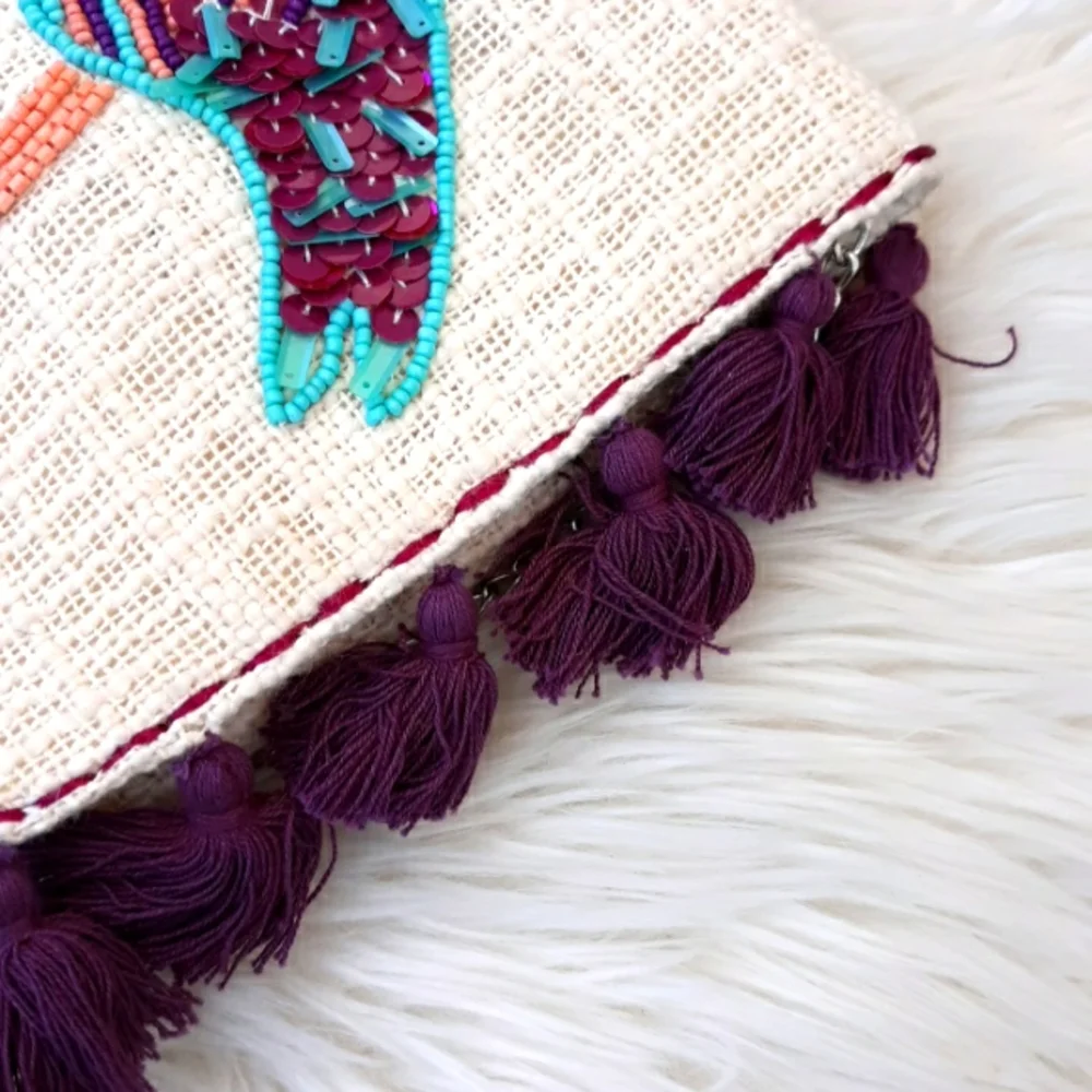 NWT ASMARA CROSSBODY/CLUTCH BEADED BAG - Picture 7 of 13